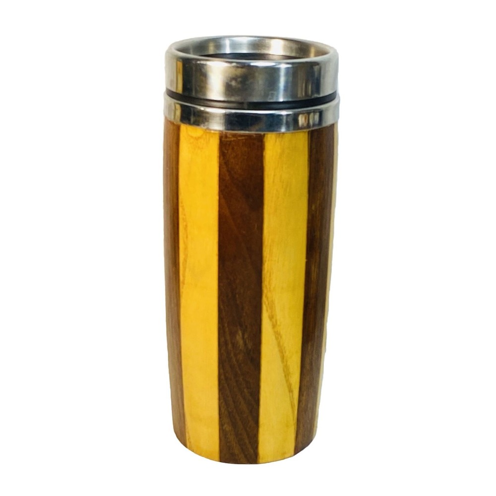 Wood Travel Mug Maple Walnut